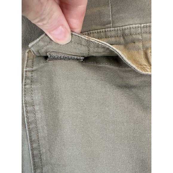 Duluth Trading Men’s 42x32 Flex Fire Hose Work Pants Khaki Canvas Utility EUC - Picture 6 of 12